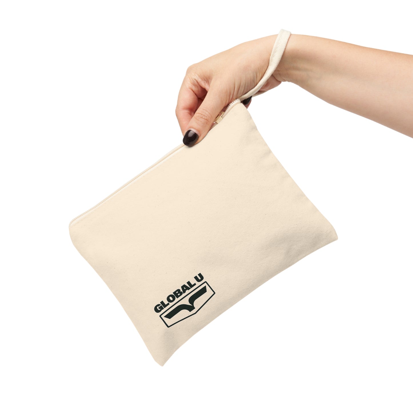 Canvas Zipper Pouch — Global U Logo Accessory Case