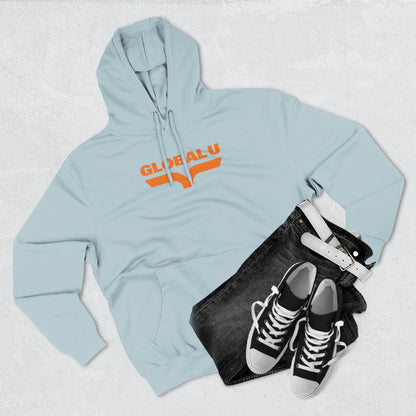 Global U Fleece Hoodie — Retro Orange Logo Pullover