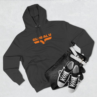Global U Fleece Hoodie — Retro Orange Logo Pullover