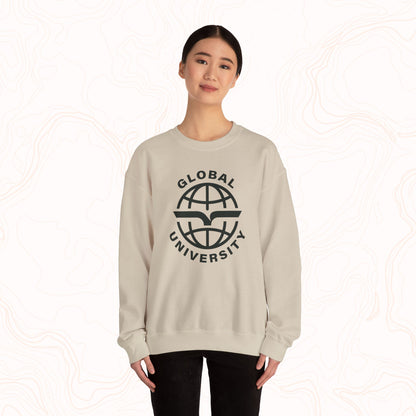 Global University Crewneck Sweatshirt — College Logo Pullover