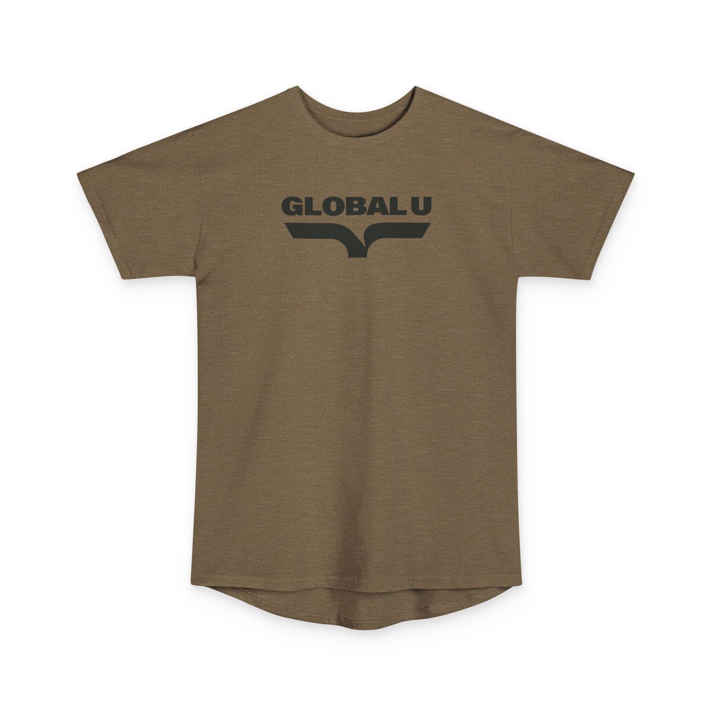 GLOBALU Logo Longline Tee — Minimal Urban Graphic T-Shirt