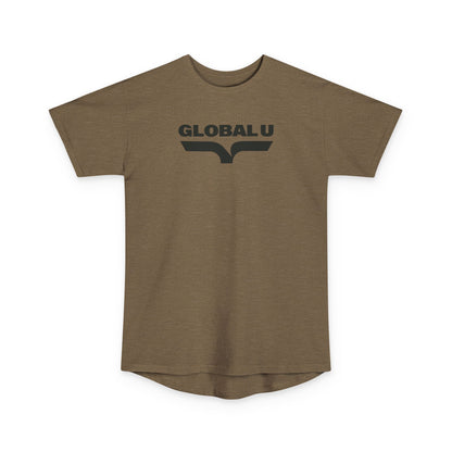 GLOBALU Logo Longline Tee — Minimal Urban Graphic T-Shirt