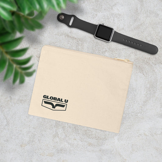 Canvas Zipper Pouch — Global U Logo Accessory Case