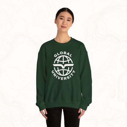 Global University Crewneck Sweatshirt — College Logo Pullover
