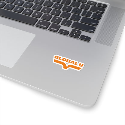 Global U Orange Logo Sticker — Kiss-Cut Laptop Decal