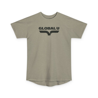 GLOBALU Logo Longline Tee — Minimal Urban Graphic T-Shirt