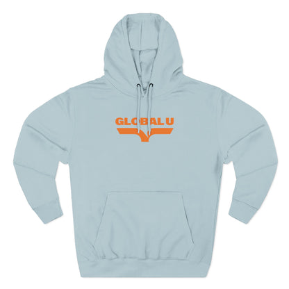 Global U Fleece Hoodie — Retro Orange Logo Pullover