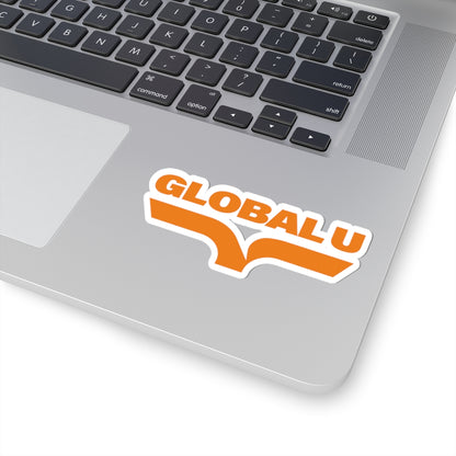 Global U Orange Logo Sticker — Kiss-Cut Laptop Decal