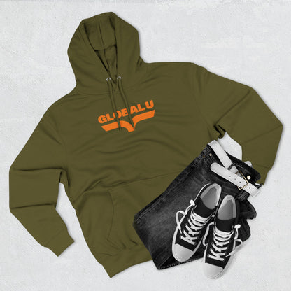 Global U Fleece Hoodie — Retro Orange Logo Pullover