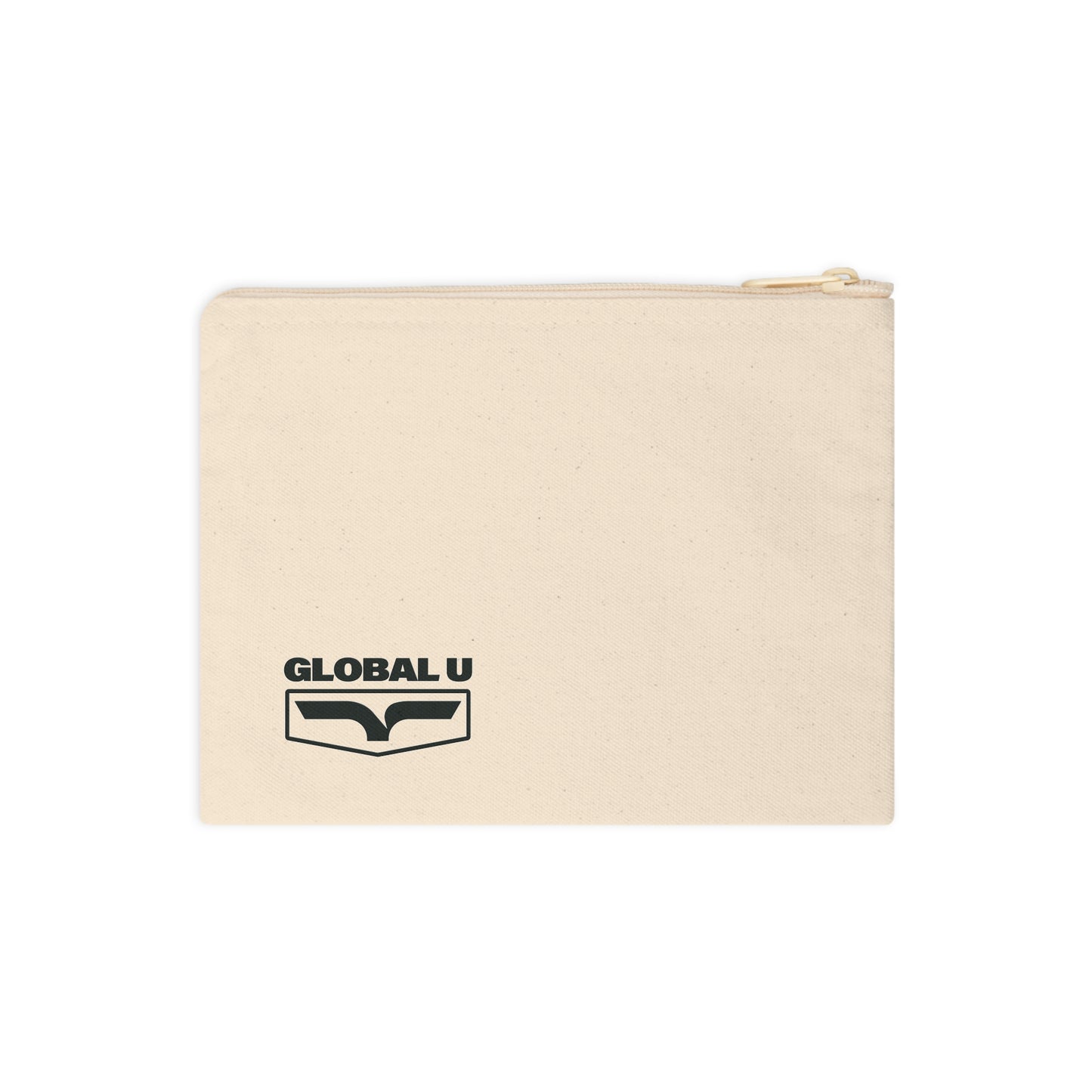 Canvas Zipper Pouch — Global U Logo Accessory Case