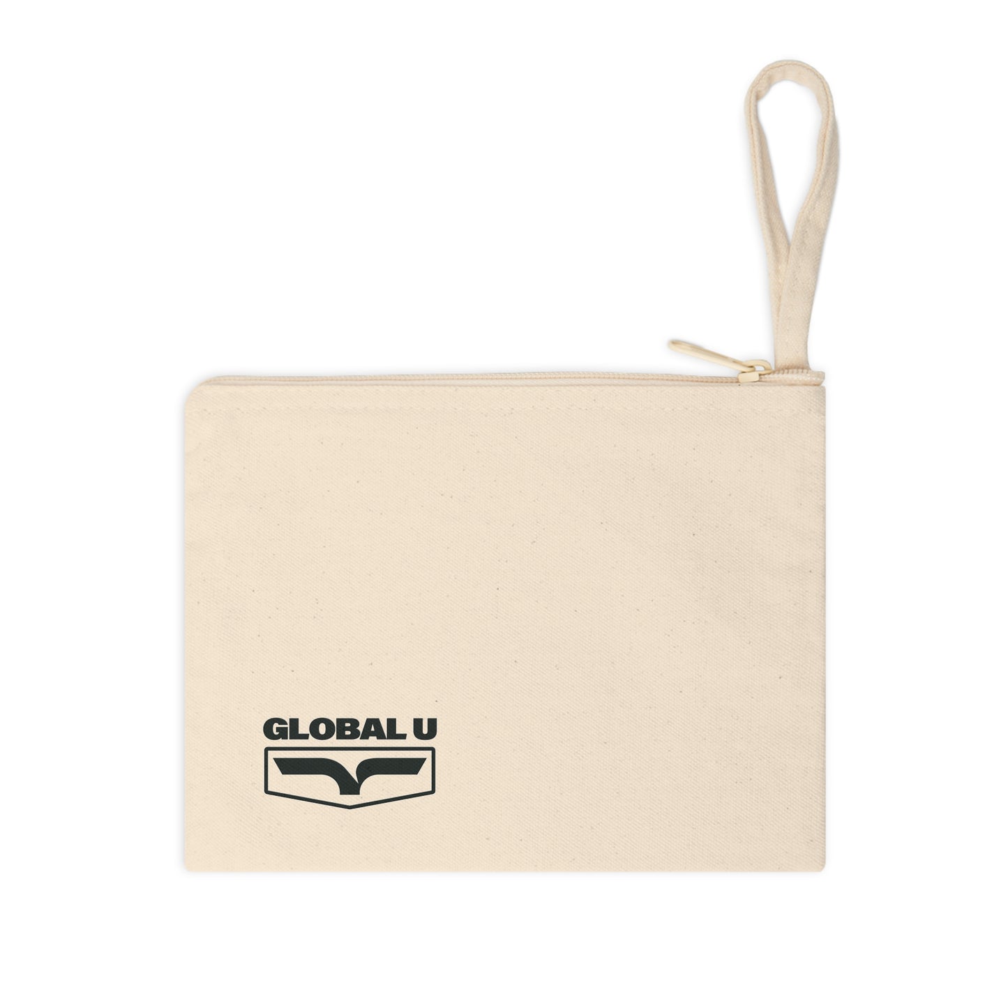 Canvas Zipper Pouch — Global U Logo Accessory Case