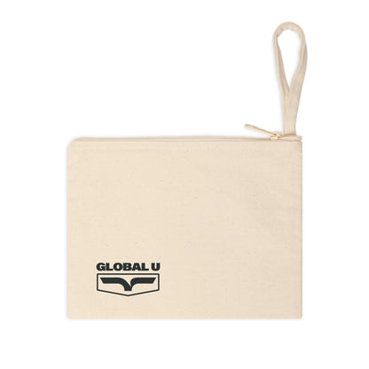 Canvas Zipper Pouch — Global U Logo Accessory Case