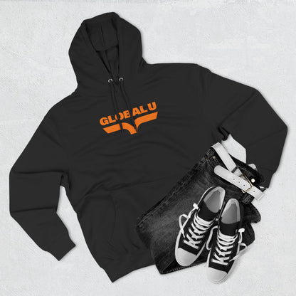 Global U Fleece Hoodie — Retro Orange Logo Pullover