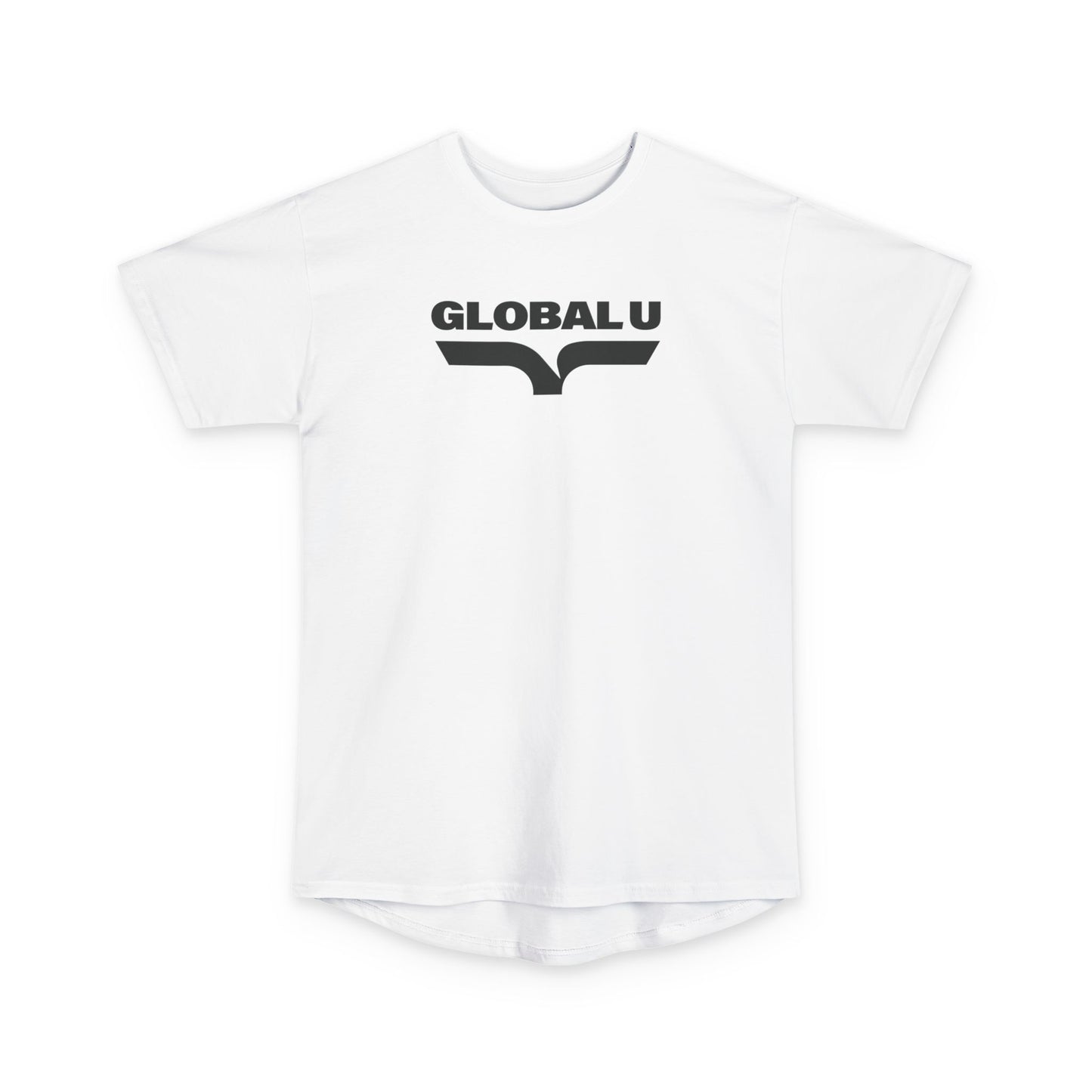 GLOBALU Logo Longline Tee — Minimal Urban Graphic T-Shirt