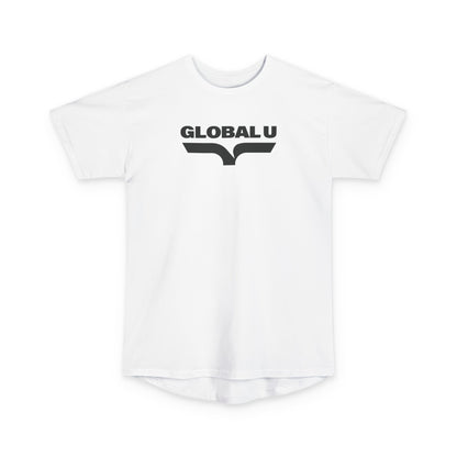 GLOBALU Logo Longline Tee — Minimal Urban Graphic T-Shirt